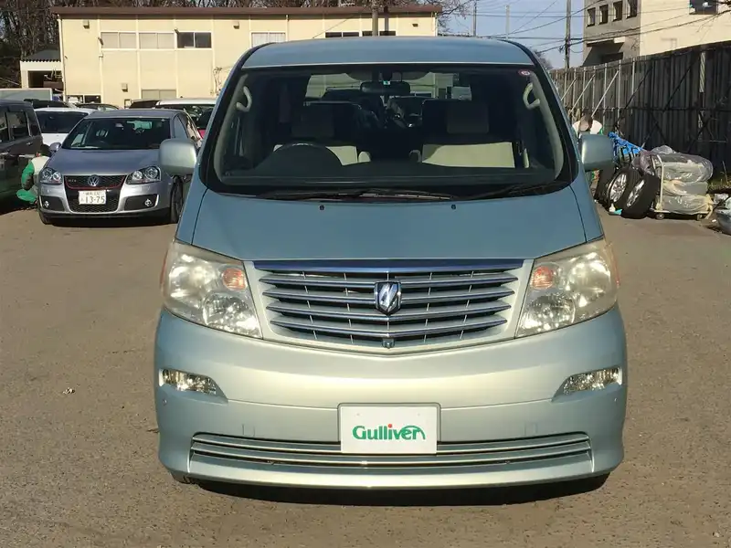 カタログ画像：アルファードＶ（ALPHARD V） ＡＸ Ｌエディション 2004年2月 CBA-ANH15W 2400cc ライトグリーンマイカメタリック 燃費9.4km / l  フロント