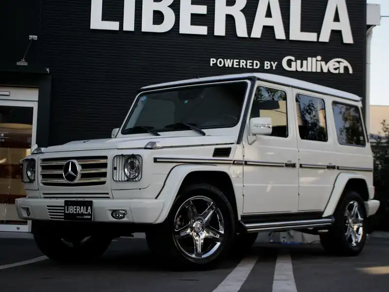 カタログ画像：Ｇクラス（G-CLASS） Ｇ５５ ＡＭＧロング 2010年3月 ABA-463270 5500cc カルサイトホワイト（Ｓ） フロント