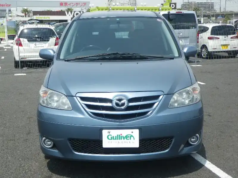 カタログ画像：ＭＰＶ（MPV） エアロリミックス 2004年9月 CBA-LW3W 2300cc レイザーブルーメタリック 燃費11.6km / l  フロント