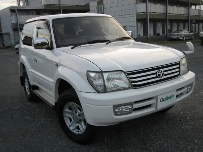 カタログ画像：ランドクルーザープラド（LAND CRUISER PRADO） ＲＺ 2000年7月 KH-KDJ90W 3000cc ホワイト 燃費11.6km / l  メイン