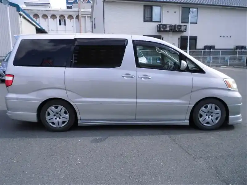 カタログ画像：アルファードＧ（ALPHARD G） ＡＸ Ｌエディション サイドリフトアップシート装着車 2004年2月 CBA-ANH10W 2400cc シルバーメタリック 燃費9.7km / l  外装