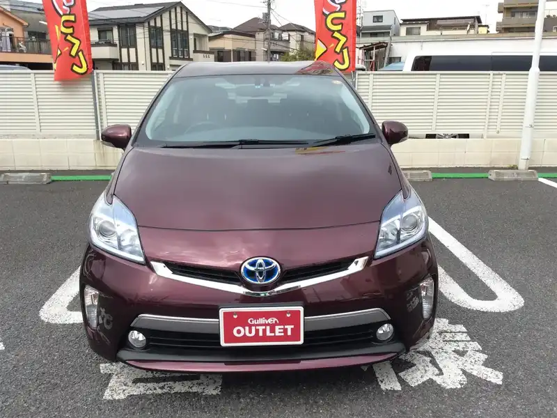 カタログ画像：プリウスＰＨＶ（PRIUS PHV） Ｇ 2012年11月 DLA-ZVW35 1800cc ボルドーマイカ 燃費31.6km / l フロント