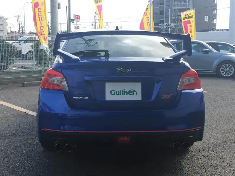 カタログ画像：ＷＲＸ ＳＴＩ（WRX STI） ＥＪ２０ ファイナルエディション フルパッケージ 2019年11月 CBA-VAB 2000cc ＷＲブルー・パール 燃費9.4km / l バック