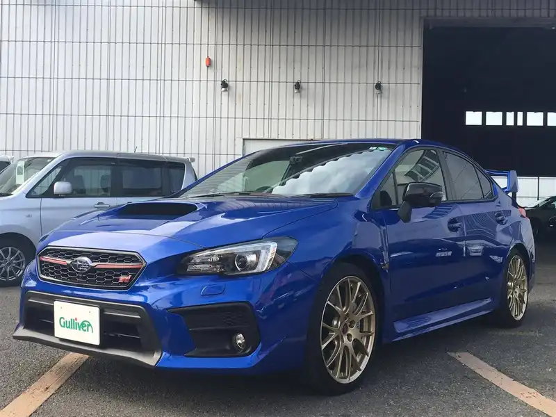 カタログ画像：ＷＲＸ ＳＴＩ（WRX STI） ＥＪ２０ ファイナルエディション フルパッケージ 2019年11月 CBA-VAB 2000cc ＷＲブルー・パール 燃費9.4km / l フロント