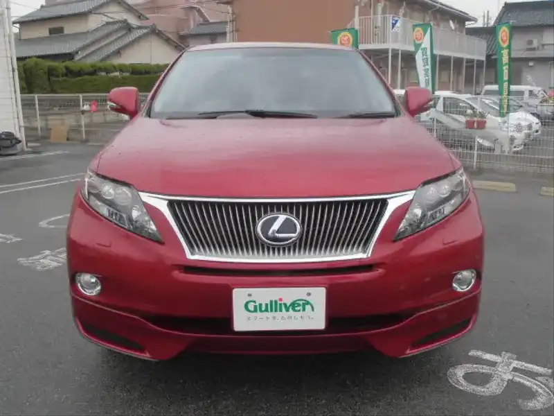 カタログ画像：ＲＸ（RX） ＲＸ４５０ｈ バージョンＬ エアサスペンション 2011年6月 DAA-GYL16W 3500cc レッドマイカクリスタルシャイン 燃費16.4km / l フロント