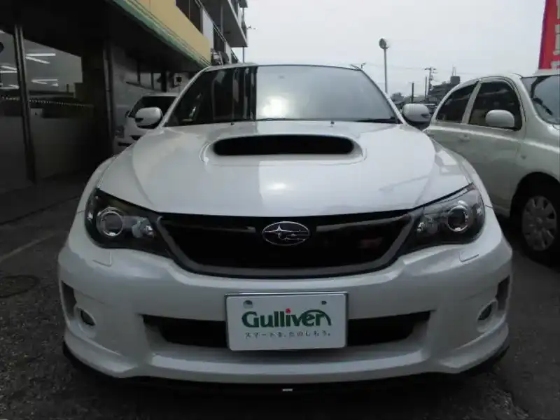 カタログ画像：インプレッサ（IMPREZA） ＷＲＸ ＳＴＩ Ａライン タイプＳ 2011年11月 CBA-GRF 2500cc サテンホワイト・パール 燃費10.0km / l  フロント