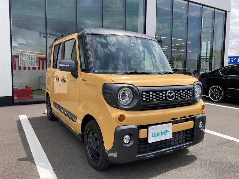 カタログ画像：フレアワゴンタフスタイル（FLAIR WAGON TOUGH STYEL） ハイブリッドＸＴ 2019年10月 DAA-MM53S 660cc アクティブイエロー2トーンカラー 燃費24.0km / l メイン