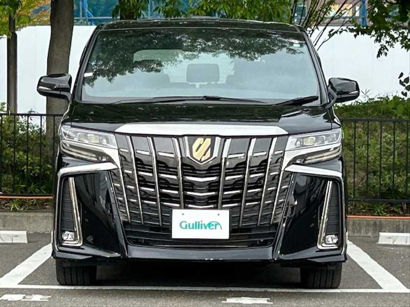 カタログ画像：アルファード（ALPHARD） ２．５Ｓ タイプゴールドⅢ 2022年5月 3BA-AGH35W 2500cc スパークリングブラックパールクリスタルシャイン 燃費10.6km / l フロント