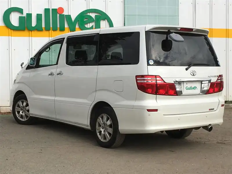 カタログ画像：アルファードＧ（ALPHARD G） ＡＸ Ｌエディション 2005年4月 DBA-ANH10W 2400cc ホワイトパールマイカ 燃費9.7km / l  バック