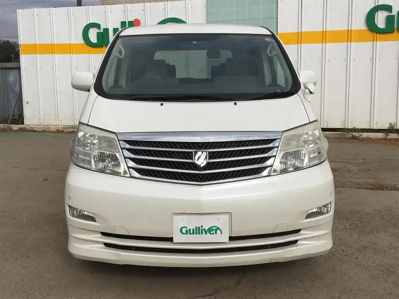 カタログ画像：アルファードＧ（ALPHARD G） ＡＸ Ｌエディション 2005年4月 DBA-ANH10W 2400cc ホワイトパールマイカ 燃費9.7km / l  フロント