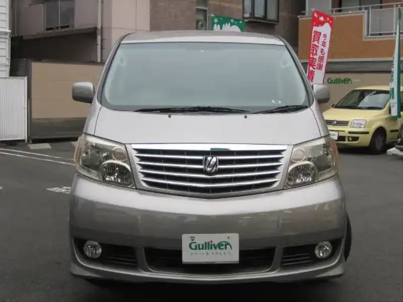 カタログ画像：アルファードＶ（ALPHARD V） ＡＳ プレミアム・アルカンターラバージョン 2004年2月 CBA-ANH15W 2400cc グレーメタリック 燃費9.4km / l  フロント