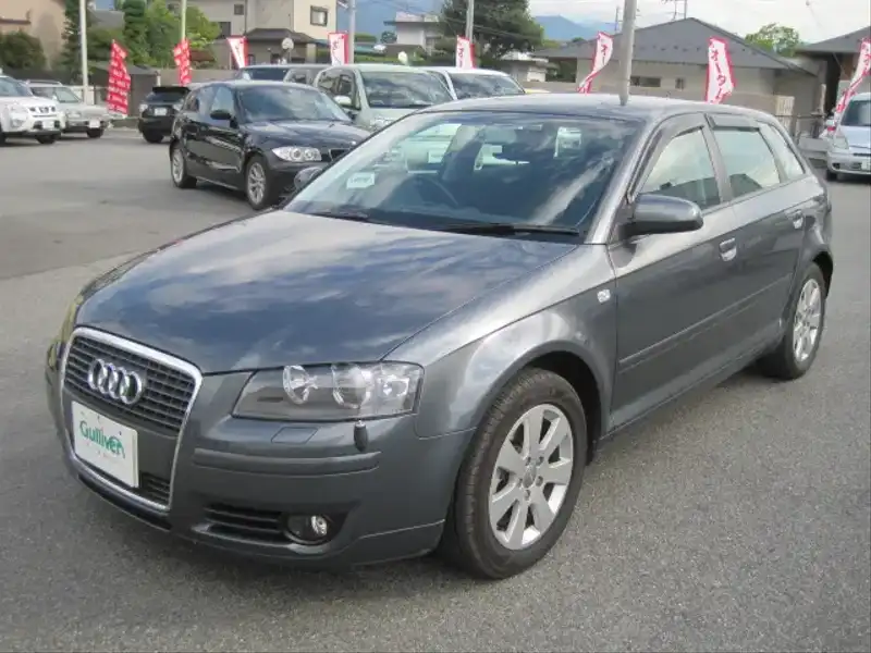 カタログ画像：Ａ３（A3） スポーツバック２．０ＴＦＳＩ 2005年7月 GH-8PAXX 2000cc ドルフィングレーメタリック 燃費12.8km / l  フロント