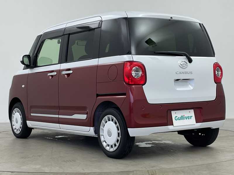カタログ画像：ムーヴキャンバス（MOVE CANBUS） セオリーＧ 2025年6月 5BA-LA850S 660cc ファイアークォーツレッドメタリック 燃費22.9km / l 外装