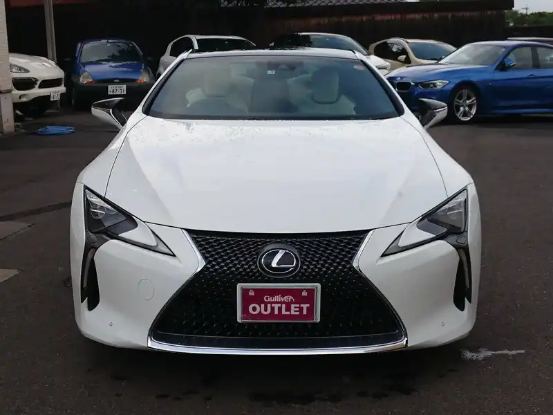 カタログ画像：ＬＣ（LC） ＬＣ５００ｈ Ｌパッケージ 2017年3月 DAA-GWZ100 3500cc ホワイトノーヴァガラスフレーク 燃費15.8km / l フロント