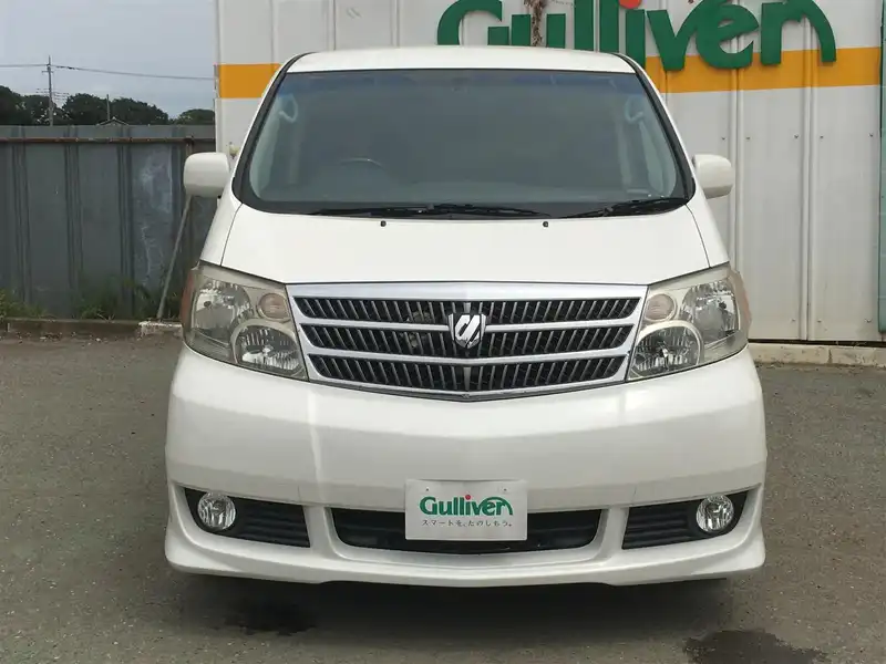 カタログ画像：アルファードＧ（ALPHARD G） ＡＳ 2004年2月 CBA-ANH10W 2400cc ホワイトパールマイカ 燃費9.7km / l  フロント