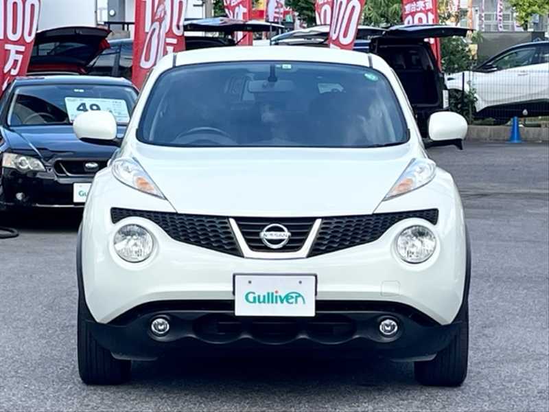 カタログ画像：ジューク（JUKE） １６ＧＴ ＦＯＵＲ 2019年10月 CBA-NF15 1600cc ブリリアントホワイトパール（３Ｐ） 燃費13.4km / l フロント