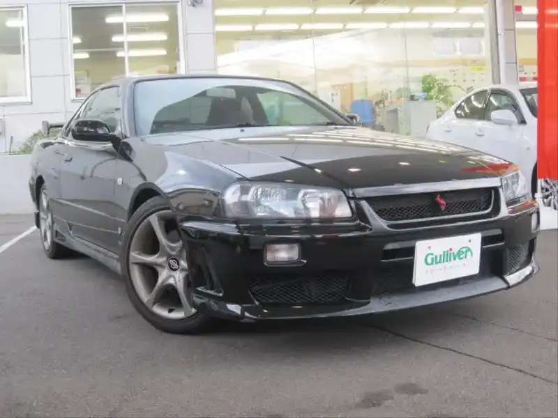 カタログ画像：スカイライン（SKYLINE） ２５ＧＴ－Ｖ 2000年1月 GF-ER34 2500cc ブラックパール 燃費11.0km / l  メイン