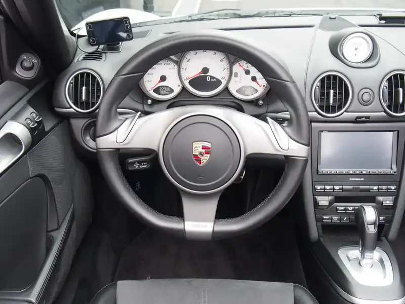 カタログ画像：ボクスター（BOXSTER） ボクスターＳ 2008年12月 ABA-987MA121 3400cc キャララホワイト 燃費9.8km / l  内装