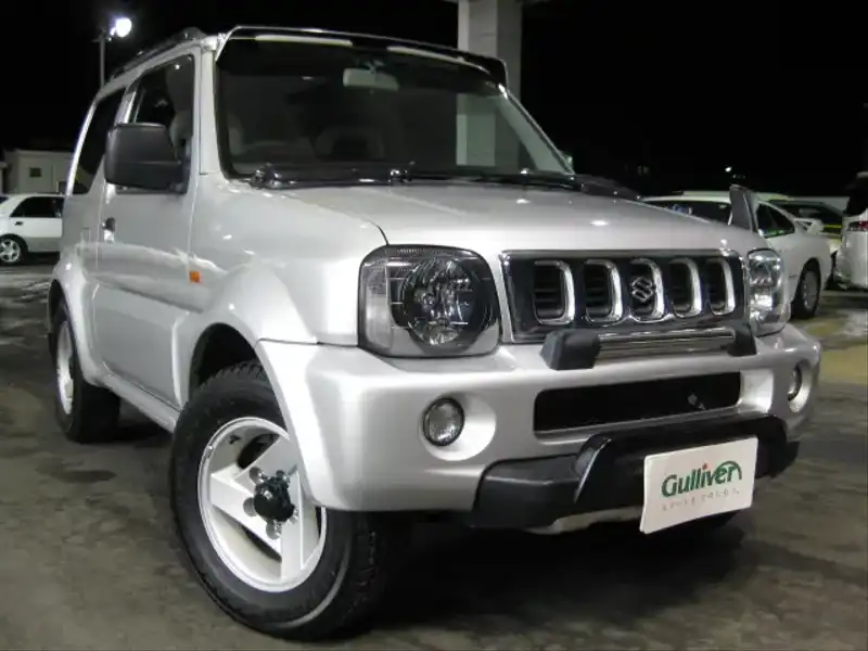 カタログ画像：ジムニーワイド（JIMNY WIDE） ベースグレード 2000年4月 TA-JB43W 1300cc シルキーシルバーメタリック 燃費14.0km / l  メイン