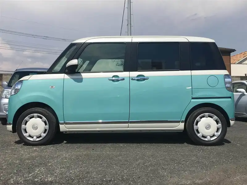 カタログ画像：ムーヴキャンバス（MOVE CANBUS） Ｘメイクアップリミテッド ＳＡⅢ 2019年6月 5BA-LA800S 660cc パールホワイトIII×ファインミントメタリック 燃費20.6km / l 外装