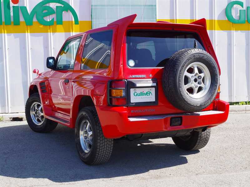 カタログ画像：パジェロ（PAJERO） Ｊトップ ＪＳ 1998年2月 E-V23C 3000cc パルマーレッド（Ｓ） バック