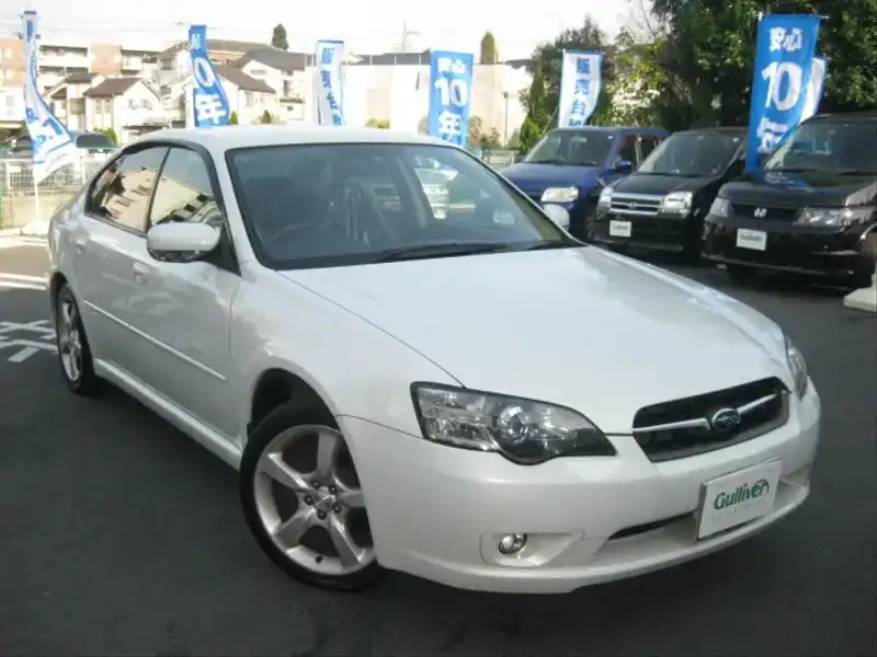 カタログ画像：レガシィＢ４（LEGACY B4） ２．０Ｒ 2004年5月 TA-BL5 2000cc アークティックホワイト・パール 燃費13.4km / l  メイン（その他）