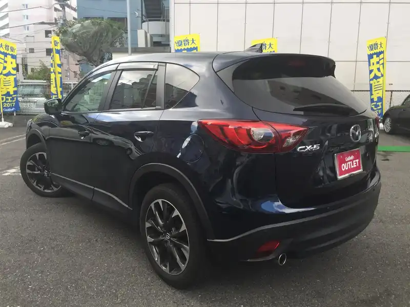 カタログ画像：ＣＸ－５（CX-5） ＸＤ Ｌパッケージ 2015年1月 LDA-KE2FW 2200cc ディープクリスタルブルーマイカ 燃費18.4km / l バック