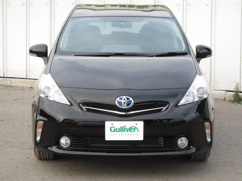 カタログ画像：プリウスα（PRIUS ALPHA） Ｓ チューン ブラック 2013年8月 DAA-ZVW40W 1800cc ブラック 燃費26.2km / l フロント