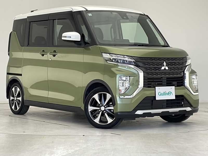 カタログ画像：ｅＫクロススペース（EK X SPACE） Ｔ プラスエディション 2021年12月 4AA-B35A 660cc オリーブグリーンメタリック×ホワイトソリッド 燃費18.8km / l メイン（その他）