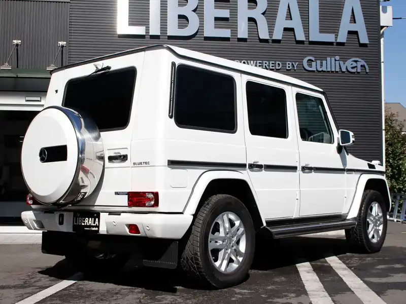 カタログ画像：Ｇクラス（G-CLASS） Ｇ３５０ ブルーテック 2013年9月 FDA-463346 3000cc ポーラーホワイト（Ｓ） バック