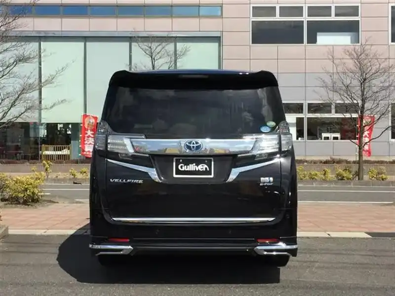 カタログ画像：ヴェルファイアハイブリッド（VELLFIRE HYBRID） ハイブリッドＶ Ｌエディション 2015年1月 DAA-AYH30W 2500cc バーニングブラッククリスタルシャインガラスフレーク 燃費18.4km / l バック