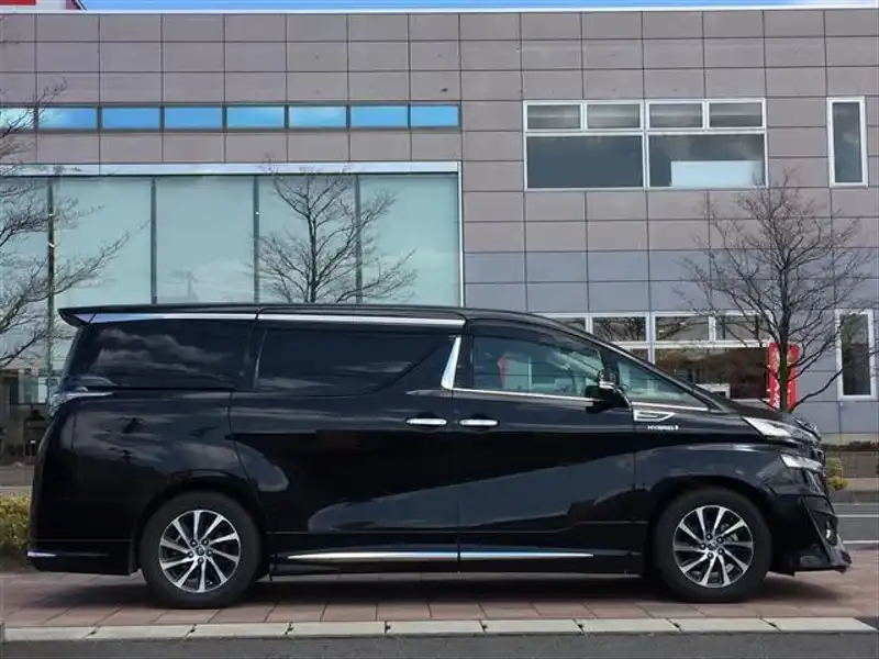 カタログ画像：ヴェルファイアハイブリッド（VELLFIRE HYBRID） ハイブリッドＶ Ｌエディション 2015年1月 DAA-AYH30W 2500cc バーニングブラッククリスタルシャインガラスフレーク 燃費18.4km / l 外装