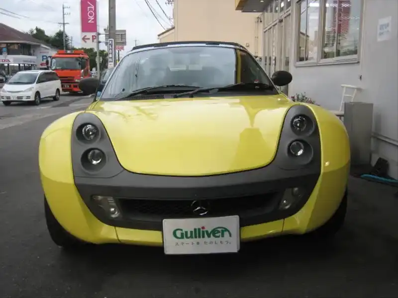 カタログ画像：スマートロードスター（SMART ROADSTER） ベースグレード 2003年9月 GH-452434 700cc シェインイエロー 燃費18.4km / l  フロント