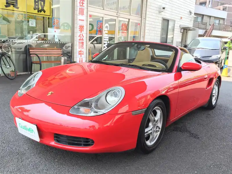 カタログ画像：ボクスター（BOXSTER） ボクスター 2000年10月 GF-98665 2700cc ガーズレッド 燃費8.8km / l  外装