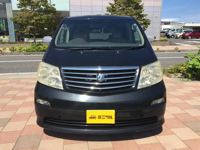 カタログ画像：アルファードＶ（ALPHARD V） ＭＸ Ｌエディション 2003年7月 TA-MNH15W 3000cc ブラックマイカ 燃費8.6km / l  フロント