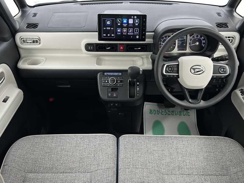 カタログ画像：ムーヴキャンバス（MOVE CANBUS） ストライプスＧターボ 2022年7月 5BA-LA850S 660cc シャイニングホワイトパール×スムースグレーマイカメタリック 燃費22.4km / l 内装
