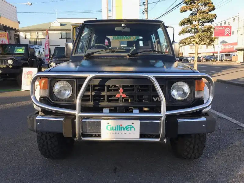 カタログ画像：パジェロ（PAJERO） ワイドメタルトップワゴン スーパーＪＸ－Ｗ 1989年6月 E-L141GW 3000cc ランプブラック／グレースシルバー フロント