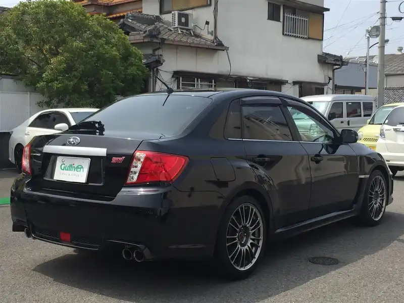 カタログ画像：インプレッサ（IMPREZA） ＷＲＸ ＳＴＩ Ａライン 2010年7月 CBA-GVF 2500cc オブシディアンブラック・パール 燃費10.0km / l  バック