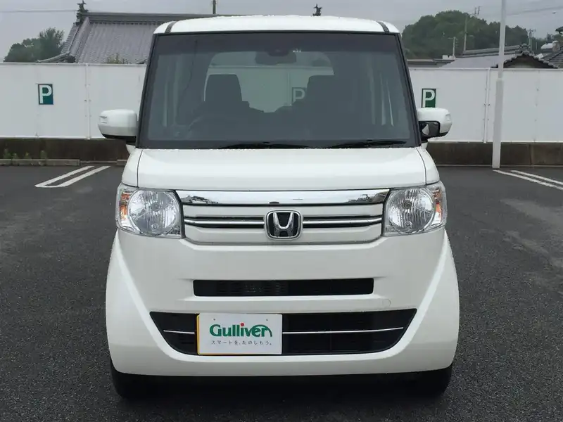 カタログ画像：Ｎ－ＢＯＸ（N-BOX） Ｇ・Ｌパッケージ特別仕様車ＳＳパッケージ 2015年7月 DBA-JF1 660cc プレミアムホワイト・パールⅡ 燃費25.6km / l フロント