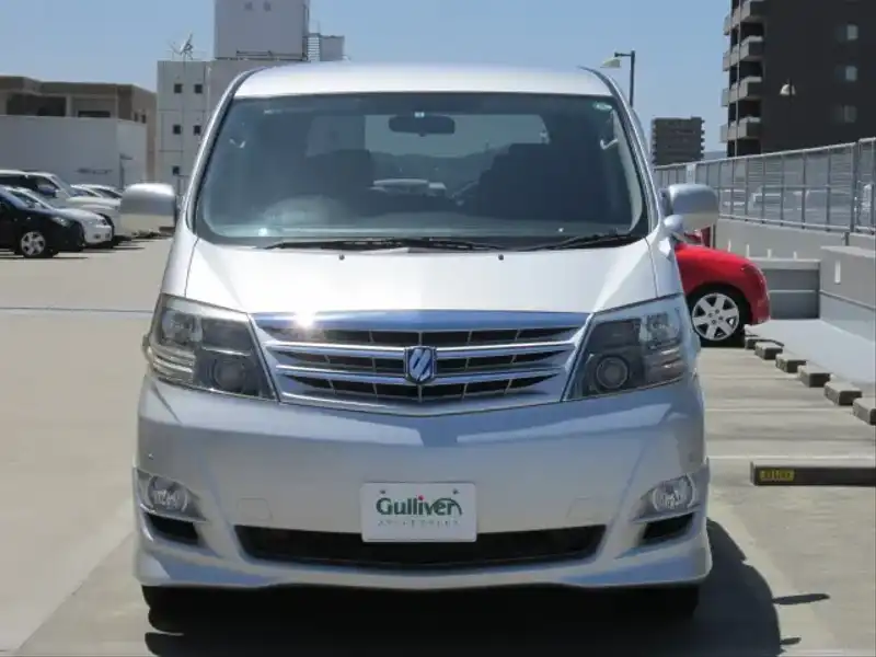 カタログ画像：アルファードＶ（ALPHARD V） ＡＳ 2005年4月 DBA-ANH15W 2400cc シルバーメタリック 燃費9.4km / l  フロント