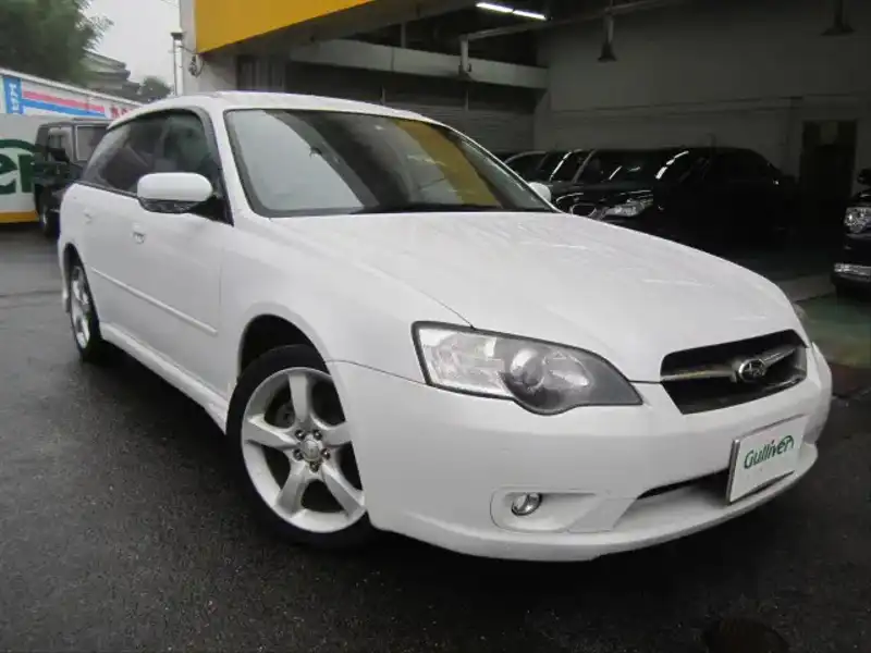 カタログ画像：レガシィツーリングワゴン（LEGACY TOURING WAGON） ２．０Ｒ Ｂスポーツ 2005年5月 TA-BP5 2000cc アークティックホワイト・パール 燃費13.0km / l  メイン