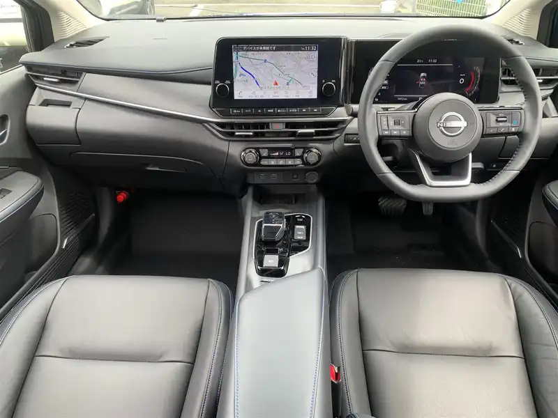 カタログ画像：オーラ（AURA） Ｇ ＦＯＵＲ 2024年6月 6AA-FSNE13 1200cc スミレ（PM）/スーパーブラック 2トーンorオーロラフレアブルーパール（P） 燃費22.7km / l 内装