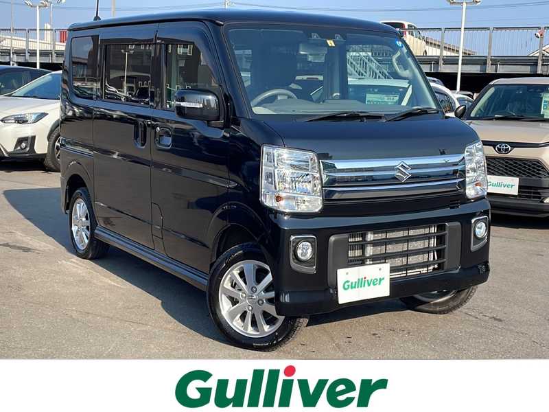 カタログ画像：エブリイワゴン（EVERY WAGON） ＰＺターボ 標準ルーフ 2021年9月 3BA-DA17W 660cc ブルーイッシュブラックパール３ 燃費13.3km / l メイン