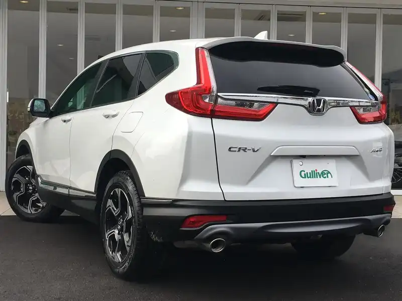 カタログ画像：ＣＲ－Ｖ（CR-V） ＥＸ・マスターピース 2018年8月 DBA-RW2 1500cc プラチナホワイト・パール 燃費15.0km / l バック