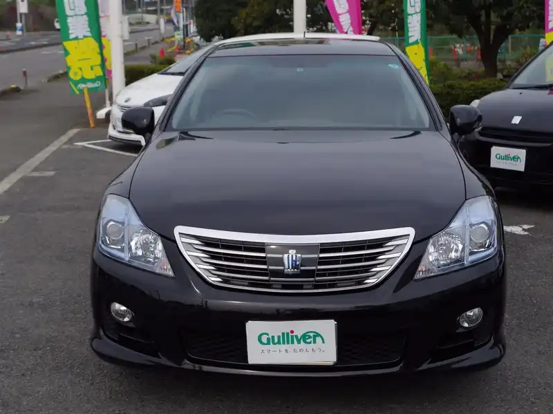 カタログ画像：クラウンハイブリッド（CROWN HYBRID） スペシャルエディション 2009年7月 DAA-GWS204 3500cc ブラック 燃費14.0km / l フロント