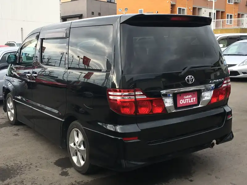 カタログ画像：アルファードＧ（ALPHARD G） ＡＳ プライムセレクションⅡ 2007年6月 DBA-ANH15W 2400cc ブラックマイカ 燃費9.4km / l  バック