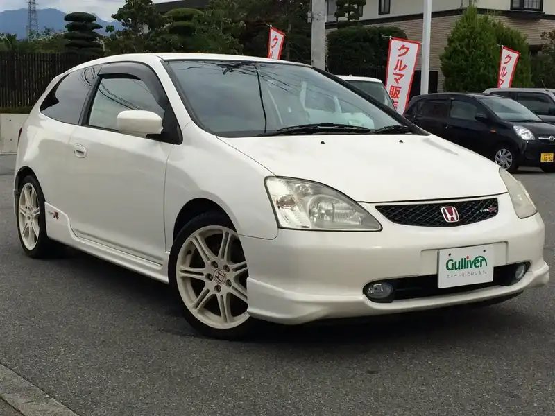 カタログ画像：シビック（CIVIC） タイプＲ 2001年12月 LA-EP3 2000cc チャンピオンシップホワイト 燃費12.4km / l  メイン