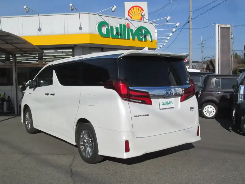 カタログ画像：アルファードハイブリッド（ALPHARD HYBRID） ハイブリッドＳＲ Ｃパッケージ 2019年10月 DAA-AYH30W 2500cc ラグジュアリーホワイトパールクリスタルシャインガラスフレークorホワイトパールクリスタルシャイン 燃費18.4km / l バック