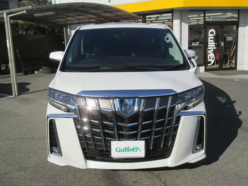 カタログ画像：アルファードハイブリッド（ALPHARD HYBRID） ハイブリッドＳＲ Ｃパッケージ 2019年10月 DAA-AYH30W 2500cc ラグジュアリーホワイトパールクリスタルシャインガラスフレークorホワイトパールクリスタルシャイン 燃費18.4km / l フロント