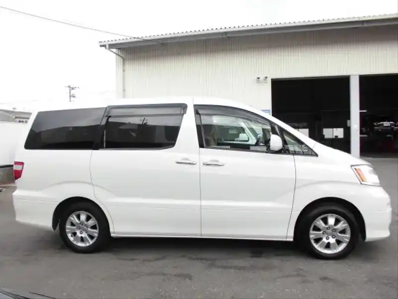 カタログ画像：アルファードＶ（ALPHARD V） ＡＸ トレゾア・アルカンターラバージョン 2004年6月 CBA-ANH15W 2400cc ホワイトパールマイカ 燃費9.4km / l  外装